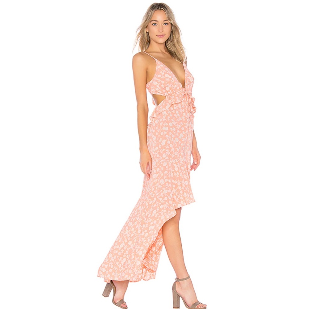 Jolie maxi cutout dress in blush